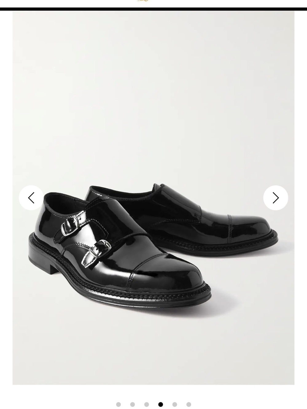 Men's Black Patent Leather Monk Strap Shoes